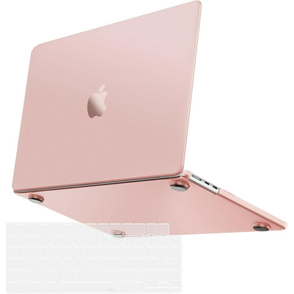 Mosiso Case for MacBook Air 13 inch Case 2025-2022 M4 A3240 M3 A3113 M2 A2681,Ultra-Thin Natural Original Color Hard Case&Keyboard Skin for MacBook Air 13.6 inch Case, Peach Fuzz
