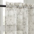 thumbnail image 2 of No. 918 Jacqueline 2-pack Tonal Floral Puff Print Semi-Sheer Rod Pocket Kitchen Curtains, 54"W x 36"L, 2 of 9