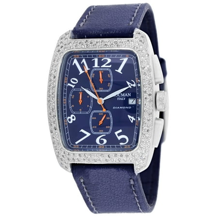 Locman Women's Diamond Classic Blue Dial Watch - 487BL2D