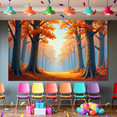 thumbnail image 7 of Autumn Themed Forest Landscape Banner Backdrop Party Decoration Background for Fall Festivals Harvest Celebrations Photography Props and Seasonal Decorations, 7 of 7