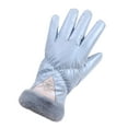 thumbnail image 2 of OAVQHLG3B Gloves Pearlescent Womens Windproof Wrist Warm Gloves Winter Mittens Ski Plus Velvet Thickening Touch-screen Glove, 2 of 4