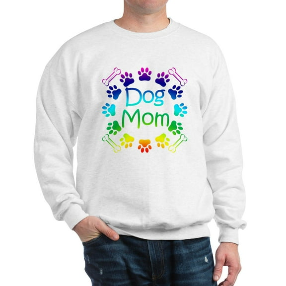 CafePress - Dog Mom Sweatshirt - Crew Neck Sweatshirt