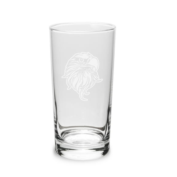 Eagles Head Deep Etched  10 oz Classic High Ball Glass