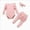 A156--Pink, variant on 18-24 Months Newborn Bodysuit Baby Girls Three Piece Ribbed Ruffle Long Sleeve Bodysuit And Pants Set With Bow Long Sleeve Sleeper Jumpsuit Beige Infant Gift