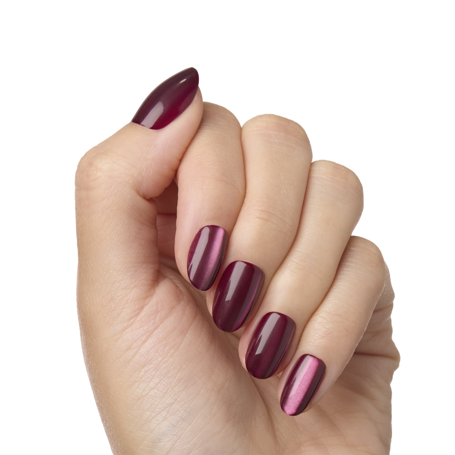 Olive & June Instant Mani Short Round Press-on Nails, Magic Potion Velvet, 42 Pieces