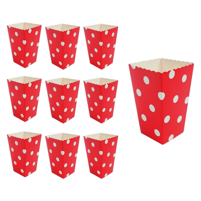 Contenedor de cartón de 10 piezas para de rojos Yuyangstore Cajas de palomitas de maíz