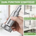 thumbnail image 3 of Wall Mount Kitchen Faucet, Brushed Nickel Kitchen Sink Faucet, 8 Inch 2 Handle Wall Mount Commercial Sink Faucet with Pull Down Sprayer for Kitchen Laundry Room Restaurant, 3 of 8