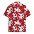 thumbnail image 3 of Retro Tropical Octopus Hawaiian Shirts for Men Vintage Aloha Mens Hawaiian Shirts Short Sleeve Button Down Shirt 3, 3 of 7
