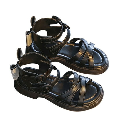 Kureaily Girls  Sandals Summer Children s Soft Sole Shoes Girls Princess Shoes Baby Beach Shoes 9-9.5 Years