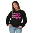 thumbnail image 5 of Breast Cancer Love Hope Strength Women Crewneck Sweatshirt Brisco Brands M, 5 of 6