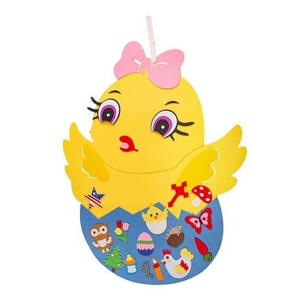 

ZHUASHUM Easter Rabbit Chickens Blanket Hangging Children DIY Pendant Venue Decoration