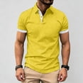 thumbnail image 5 of Bovxnpu Mens Short Sleeve T Shirts Men's Button Up Button Casual Fashion Daily Tops, 5 of 9