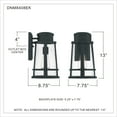thumbnail image 5 of Quoizel Dunham 8" Outdoor Hanging Light in Earth Black, 5 of 7