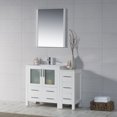 thumbnail image 2 of 42" Freestanding Bathroom Vanity with Side Cabinet & Vessel Sink & Mirror - Glossy White, 2 of 5