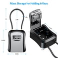 thumbnail image 6 of AMIR Key Lock Box, Key Lock Box Outside 4 Digit Combination Lockbox for House Waterproof Resettable Key Box Key Security Box Key Storage Box for Home Gates Warehouse, 6 of 11