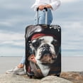 thumbnail image 5 of Cauagu Pirate Bulldog On Deck Print Travel Luggage Cover,Travel Dust-proof Suitcase Cover Softside Suitcase Protector for 18-32inch,Not Included Suitcase, 5 of 8