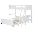 thumbnail image 5 of Harper & Bright Designs Twin Over Full Bunk Bed with Desk, White, 5 of 9