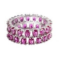 thumbnail image 2 of Diamond Double Full Diamond Ring Female Hot Selling Inlaid Red Ring, 2 of 8