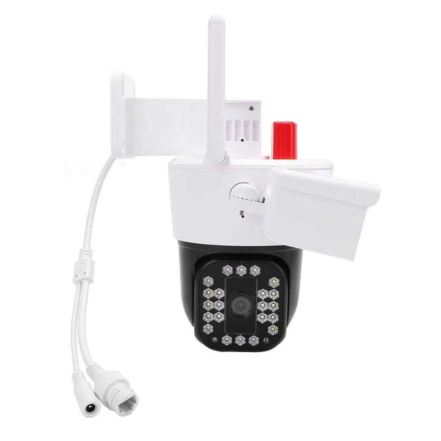 Cámara de Seguridad, Cámaina Exterior de Rotación de 355 de Víz de 2 Vías Hd de 6 MP Con Detección de Movimiento humano de 4 lentes, Cámara de SEGURIDAD WIFI IMPERMitable