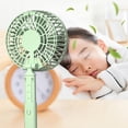 thumbnail image 2 of Ventilador de escritorio multifuncional USB, soporte para teléfono móvil, ventilador pequeño telescópico plegable, verde, 2 of 4