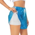 thumbnail image 3 of Lsque Winter With Snowflakes Printed Women's Running Shorts with Liner Pockets,Elastic Quick Dry Workout Athletic Gym Yoga Shorts,Womens High Waist Shorts-X-Large, 3 of 9