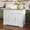47.24 in-White, variant on HLR Kitchen Island with Storage Cabinet & Drop Leaf, Dining Cart on Wheels, Modern Rolling Sideboard Buffet Cabinet, White