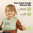 thumbnail image 2 of Baberos de comida KeaBabies, paquete de 2 unidades, de silicona, impermeables y ajustables, 2 of 9