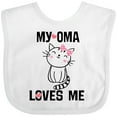 thumbnail image 3 of Inktastic My Oma Loves Me Girl Cat Girls Baby Bib, 3 of 4