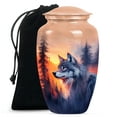 thumbnail image 2 of Wolf Large Cremation Urns for Ashes For Men, Burial Urns for Adult Human Ashes, Small Urn for Ashes for Women, Funeral Urn(Size - 10inch 1Pcs, 3inch 2Pcs), 2 of 8
