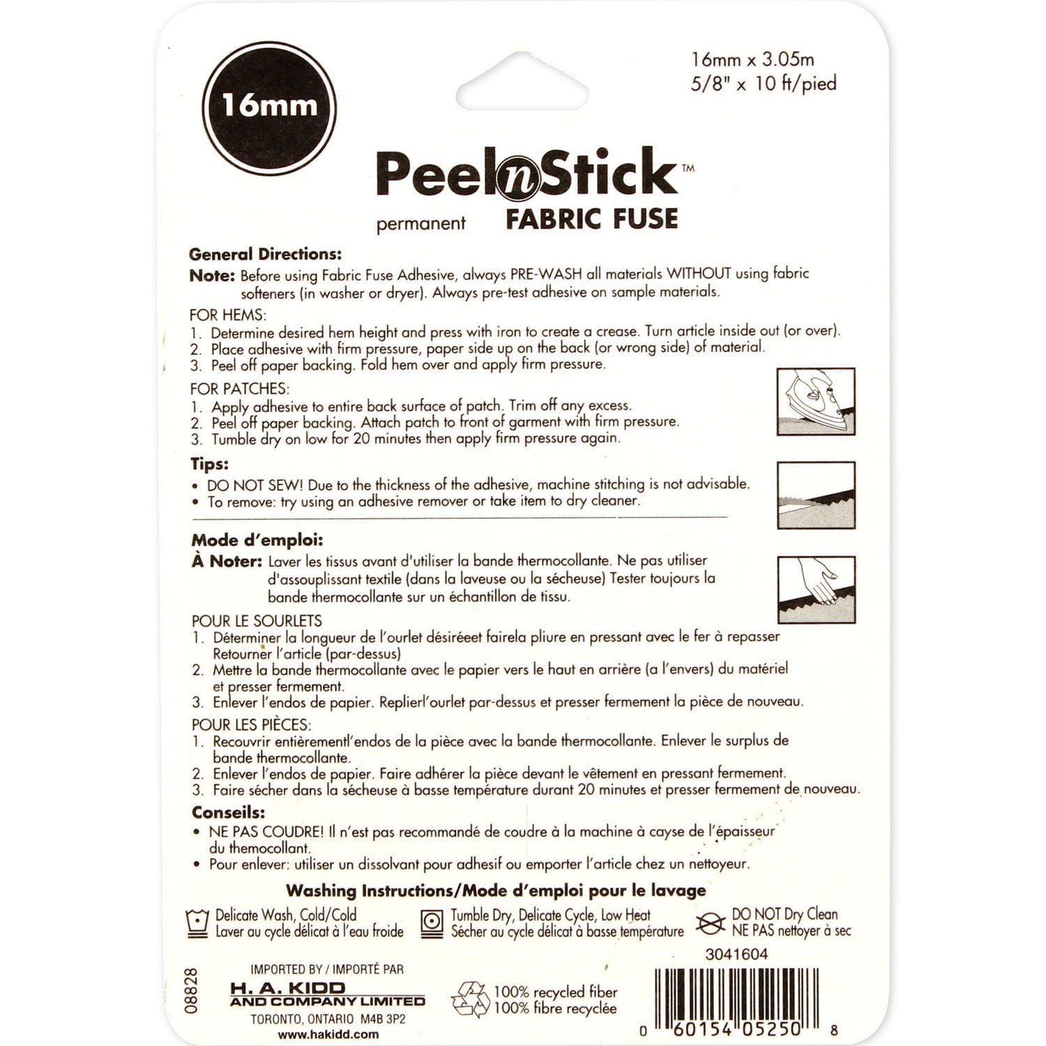 Thermocollant en tissu HeatnBond, 16 mm x 3 m (5/8" x 10')