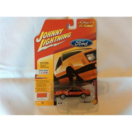 Johnny Lightning 1:64 Scale Orange 1982 Ford Mustang GT 5.0 Diecast
