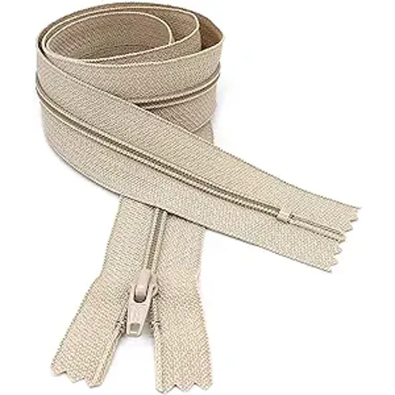 #4.5 Beige Closed Bottom Slipcover & Upholstery YKK Zipper - Color Beige #572 - Choose Your Length - Made in The United States (1 Zipper Per Pack) (108" Inches)