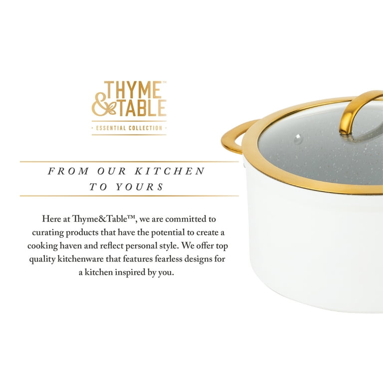 Thyme & Table Non-Stick Cookware & Bakeware, Gold, 28-Pieces Set