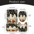 thumbnail image 3 of Fabric Shower Curtain Polyester Shower Curtain Shower Curtain, Set Of Three（Floor Mat + U-Shaped Mat + Toilet Cover） Plastic Shower Curtain Cloth, Multi-Color One Size, 3 of 8