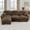 Brown, variant on L Shaped Modular Sectional Sofa with Ottoman, Pleated Chenille Fabric Cloud Couch, 3-Seater Ergonomic Foam L-Shape Sofa with Round Armrest & 2 Throw Pillows for Living Room Apartment