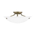 thumbnail image 2 of Livex Lighting Oasis Ceiling Mount in Antique Brass, 2 of 11