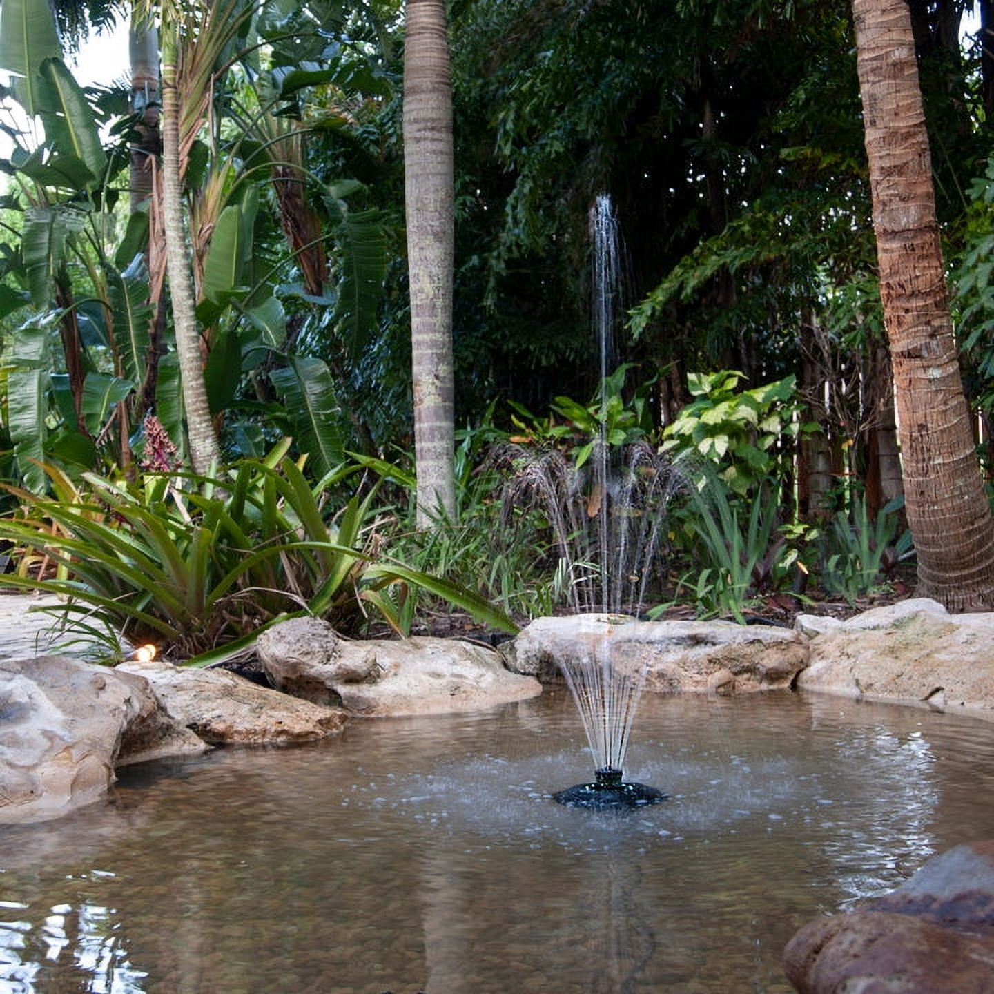 pond boss Floating Fountain With White LED Lights