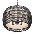 thumbnail image 6 of Golden Lighting Everly 4-light Pendant in Matte Black and Modern Black Rattan shade, 6 of 7