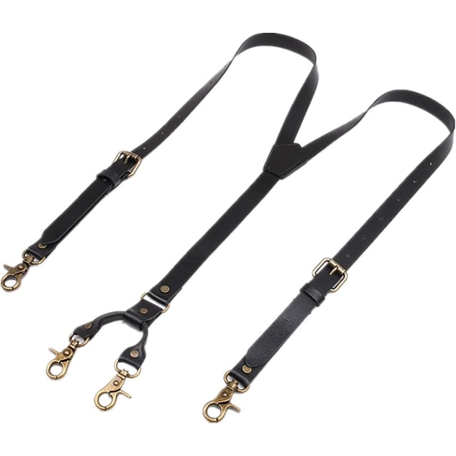 EcoNesxp Bretelles en Cuir Robustes pour Hommes avec Crochet en Forme