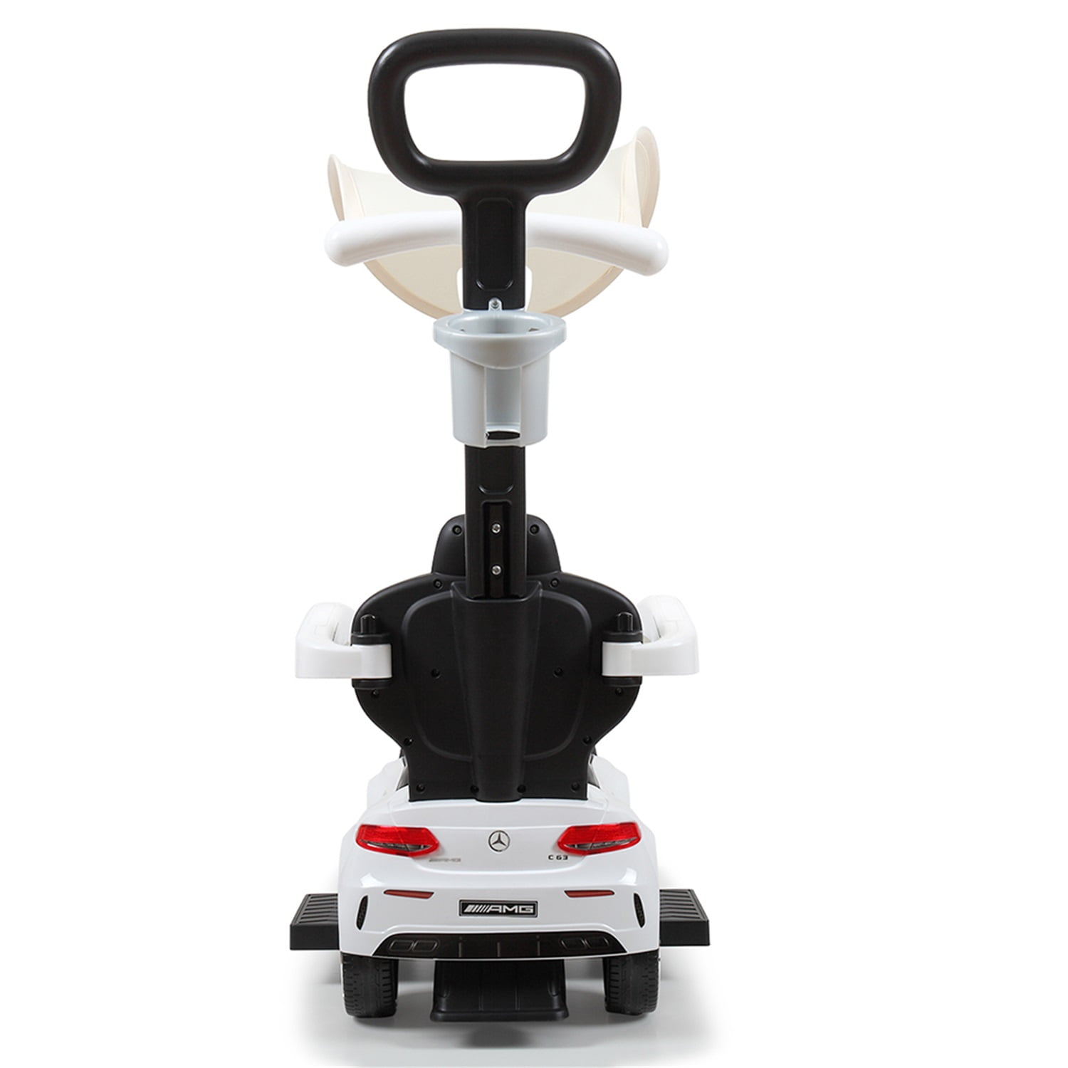 CIPACHO 3-in-1 Cars Toy for Kids to Ride, Multi Function Ride-On Stroller Push Car for Child with Horn, Music, Under Seat Storage, White CIPACHO 3-in-1 Cars Toy for Kids to Ride, Multi Function Ride-On Stroller Push Car for Child with Horn, Music, Under Seat Storage, White