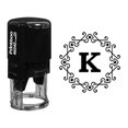 thumbnail image 1 of Printtoo Self Inking Office Stationary Octagon Celtic Swirl Frame Alphabet K Monogram R-40 Rubber Stamp-Black, 1 of 3