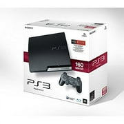 Restored Sony PlayStation PS3 Slim 160GB Console, Black