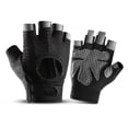 thumbnail image 1 of Guantes de entrenamiento Hombres Mujeres Levantamiento de pesas Gimnasio Ejercicio Ciclismo Protección completa de la palma Guantes transpirables (negro), 1 of 6