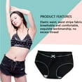 thumbnail image 4 of Jumpingount Worallymy, ropa interior elástica para mujer, calzoncillos de algodón para niña, bragas transpirables que absorben la humedad, ropa Ropa interior negro SG, 4 of 6