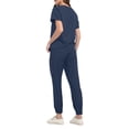 thumbnail image 6 of Minjewel Women's V-Neck Short Sleeve Scrubs for Women Set with Tapered Pants & Pockets, Sleek & Professional Scrub Set for Healthcare Workers,Navy M, 6 of 6
