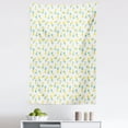 thumbnail image 1 of Hawaii Tapestry, Doodle Style Pineapple Hand Drawn Exotic Fruits Pattern Stripes and Dots, Fabric Wall Hanging Decor for Bedroom Living Room Dorm, 5 Sizes, Yellow and Sea Green, by Ambesonne, 1 of 1