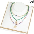 thumbnail image 2 of 3 Pcs Collier Bohème à Perles Collier Ananas Étoile Collier Perlé Pendentif Boho, 2 of 10