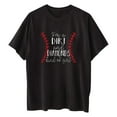 thumbnail image 4 of EQWLJWE Hauts pour Femmes Hauts Summer pour Femmes Casual Mode Imprimé Casual Col Rond Pull Manches Courtes, 4 of 7