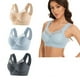 thumbnail image 2 of Gibobby Brasieres para mujer sin varilla Sujetador grande para dormir con hebilla lateral frontal para mujer, sin de anillo(Gris oscuro,4XL), 2 of 3