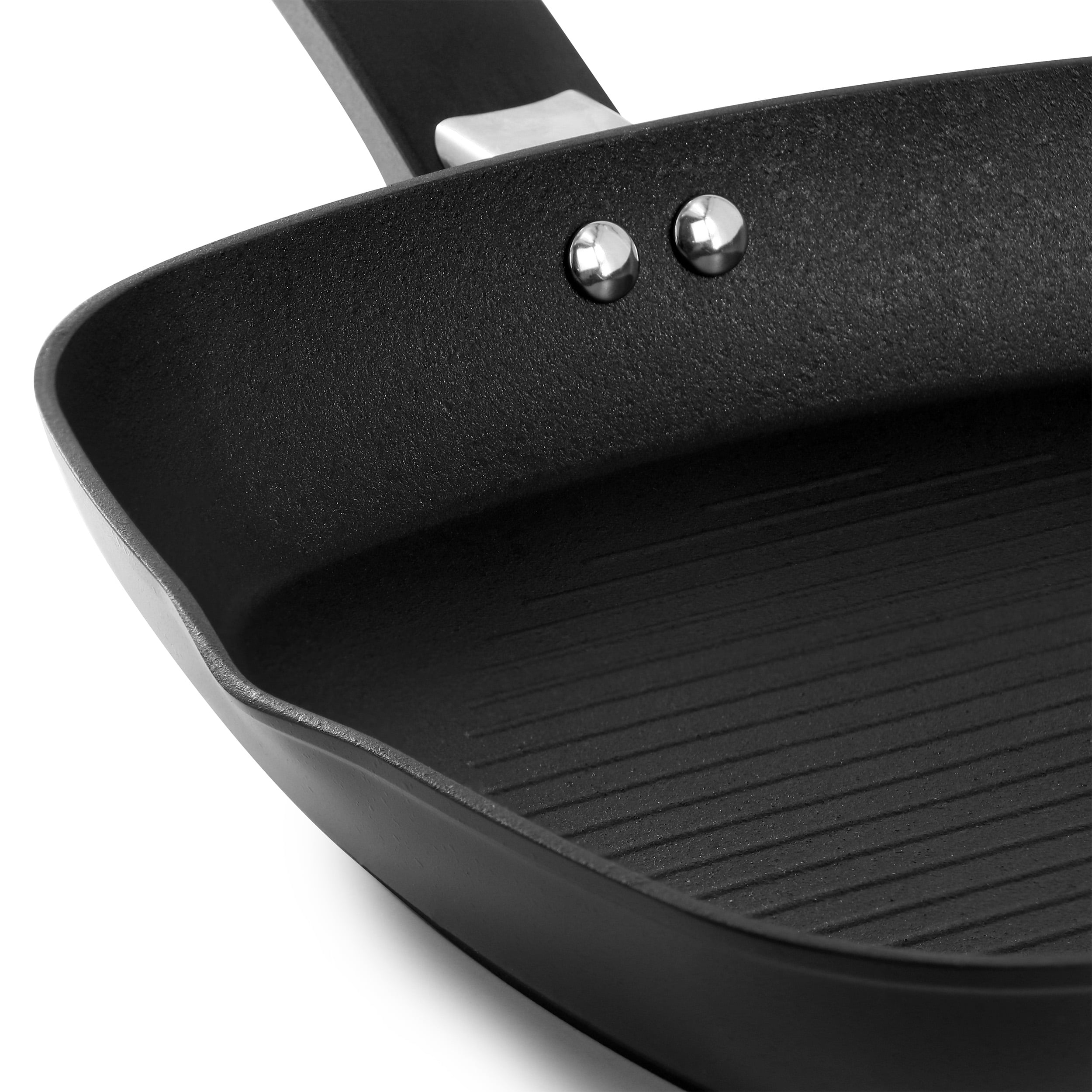 Oster Connelly 10 Inch Nonstick Aluminum Grill Pan in Black